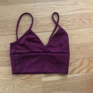 Maroon crop top